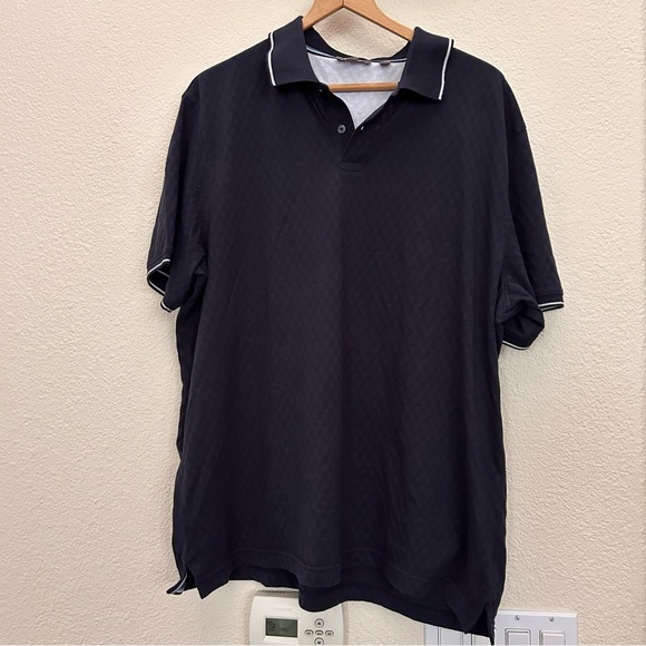 Ted Baker Other - $135 Ted Baker Men's Short-Sleeve T-Stitch Polo Shirt 100% cotton navy blue sXL